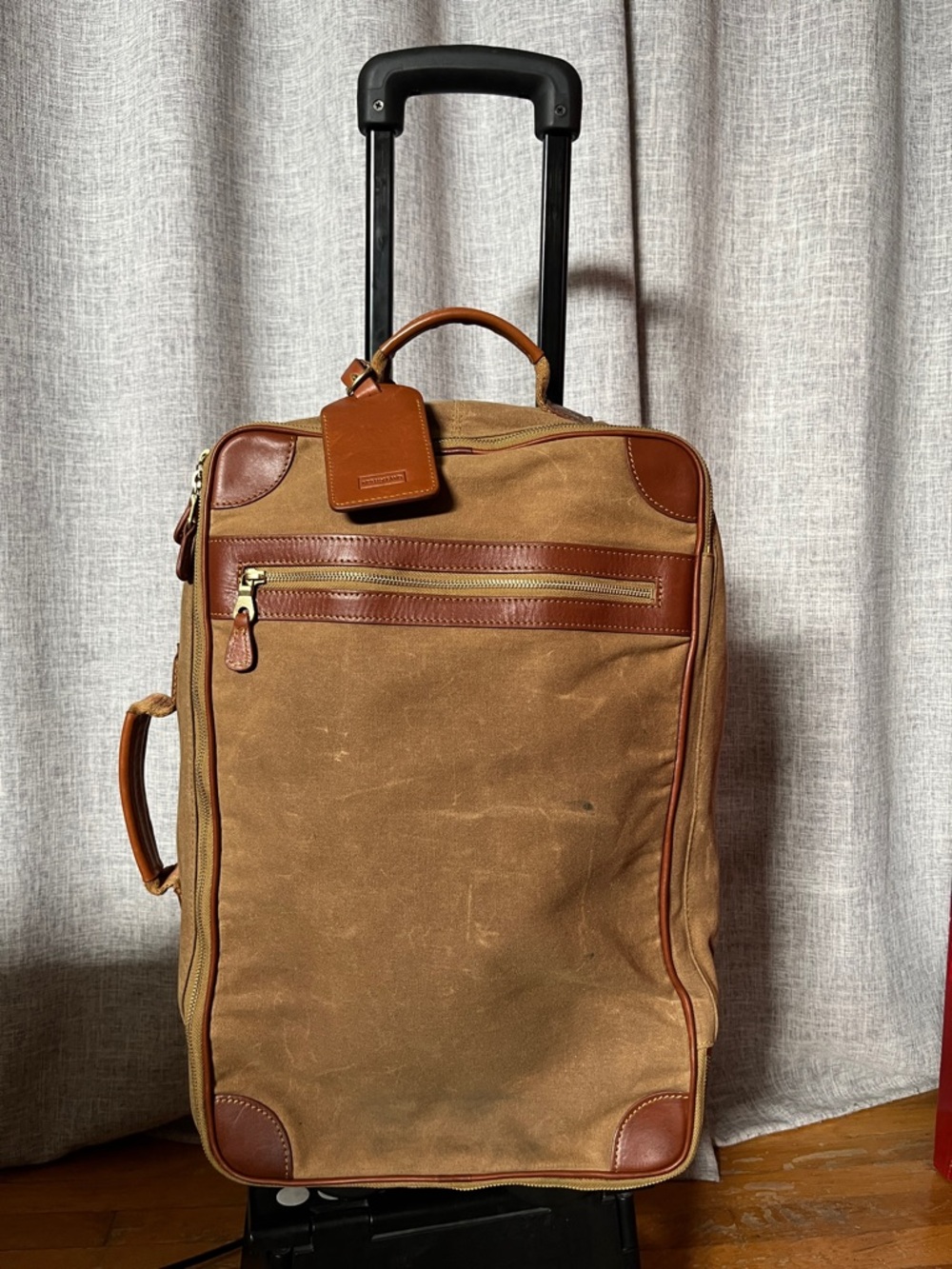 MULHOLLAND Leather/Canvas suitcase
